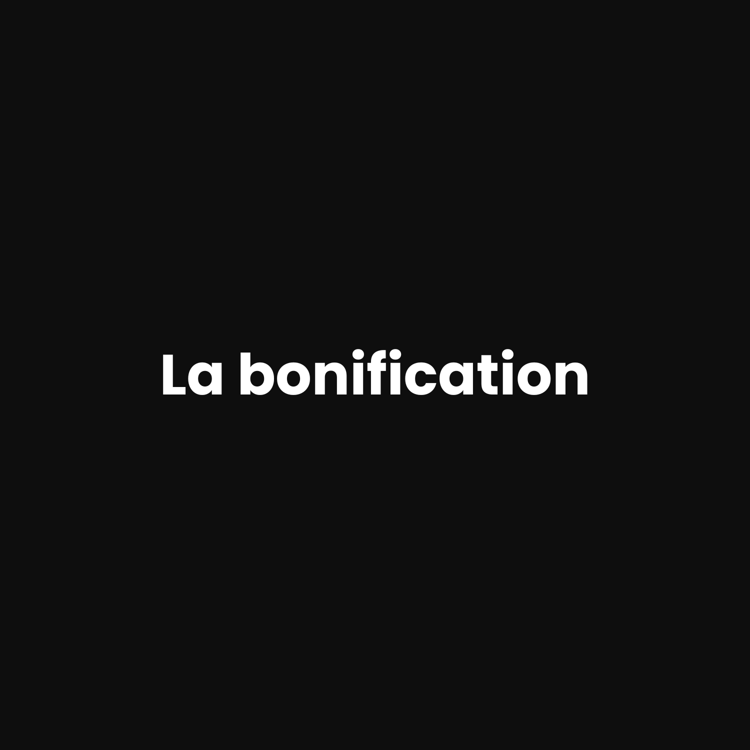 La bonification