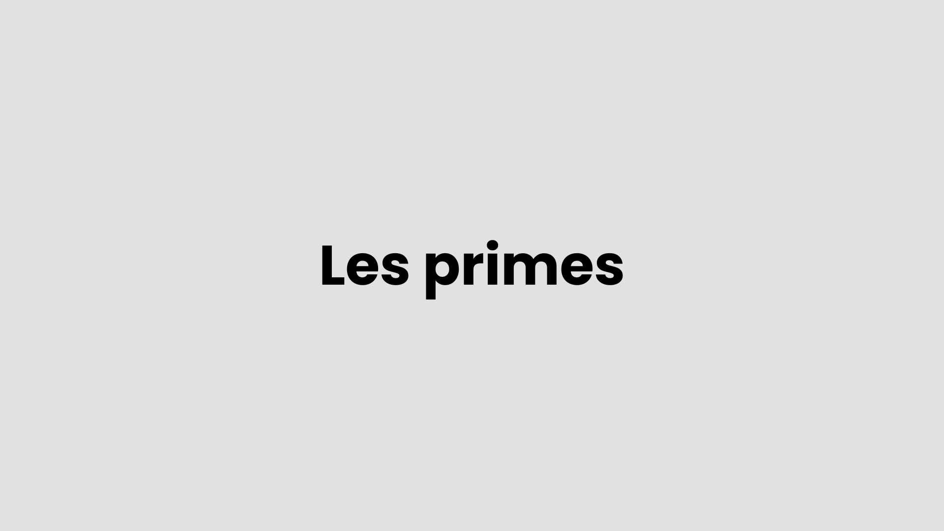 Les primes