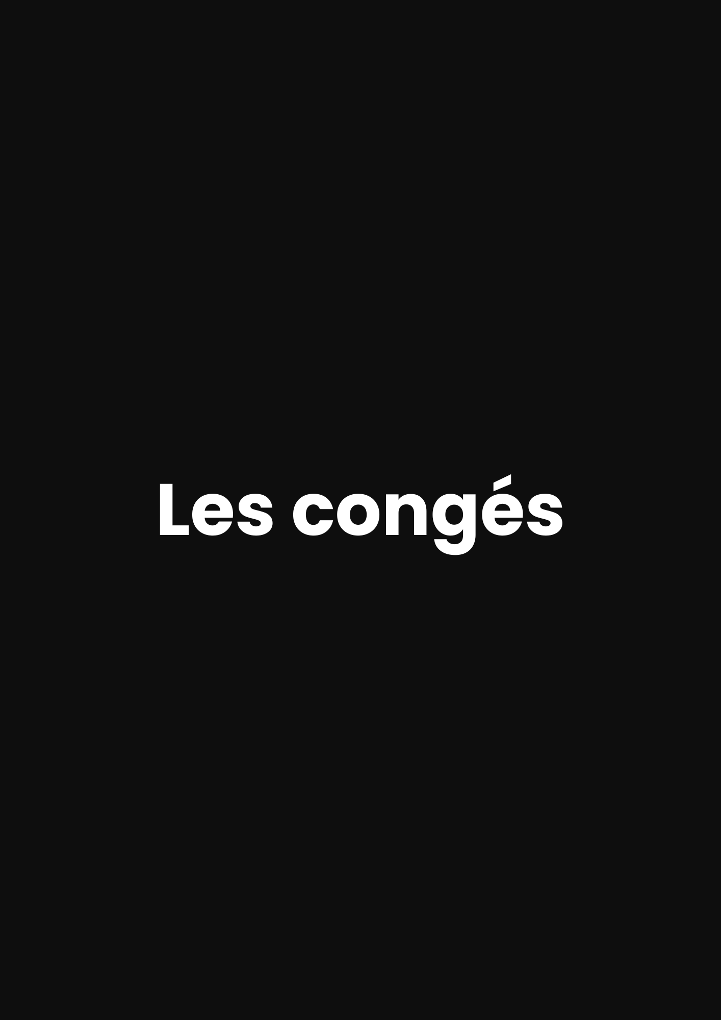 Les congés